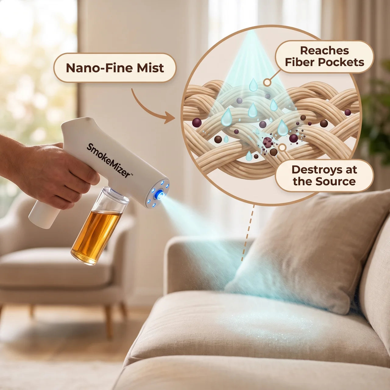 SmokeMizer™ Blue Light & Enzyme Deodorizer